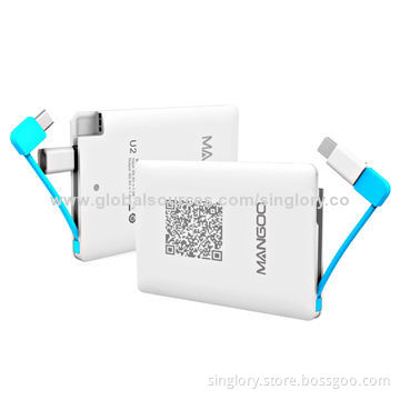 Dual-USB Port Power Banks with 2,500mAh, Can Charge iPhone 5/5S, Sized 92 x 62 x 7.5mm
